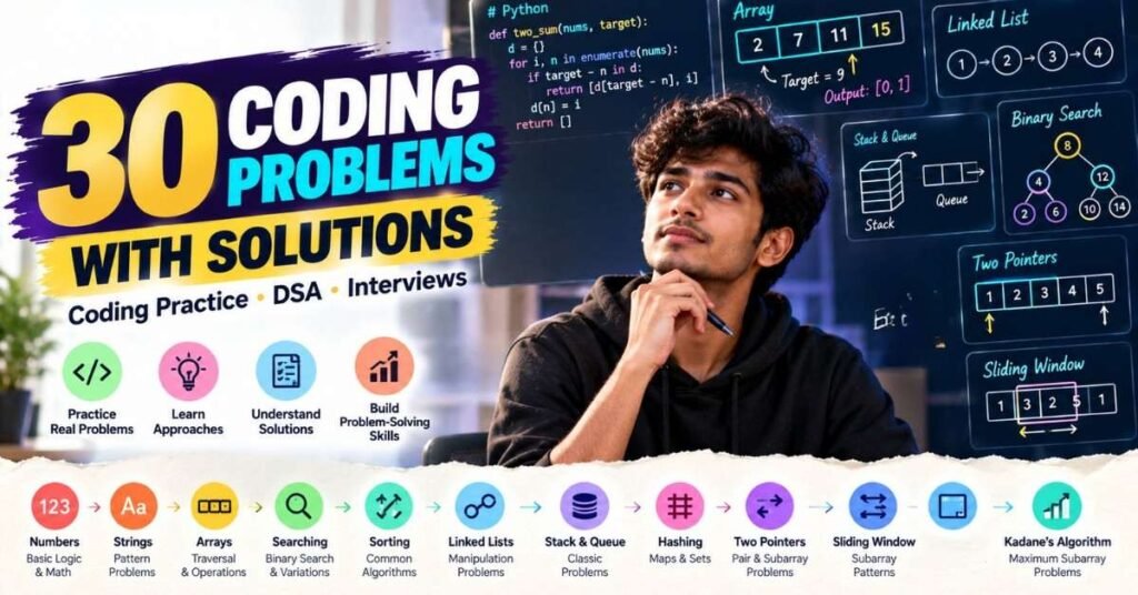 30 Coding Problems with solutions
