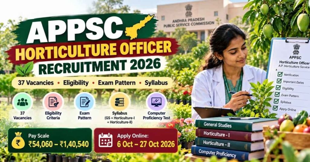APPSC Horticulture Officer Recruitment 2026 | flm