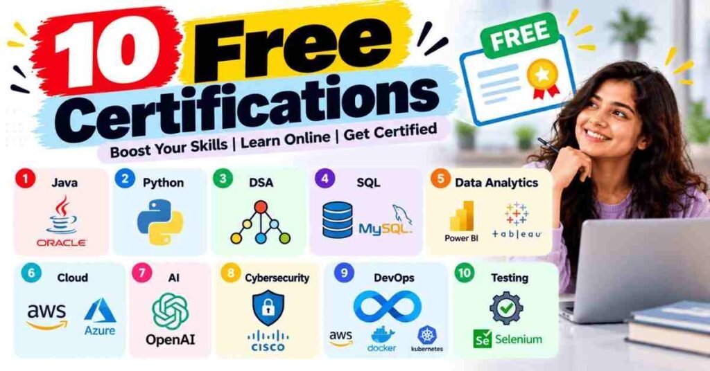 10 Free Certifications | Frontlinesedutech | FLM