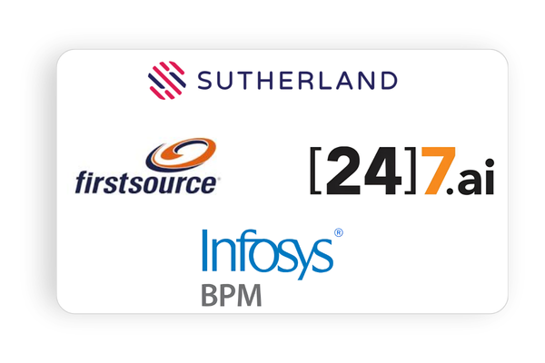 Sutherland, First Source, 24 7 ai and Infosys BPM Flm Walk-in Drives