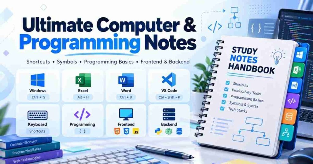 Ultimate Computer & Programming Notes: Shortcuts & Tech Guide