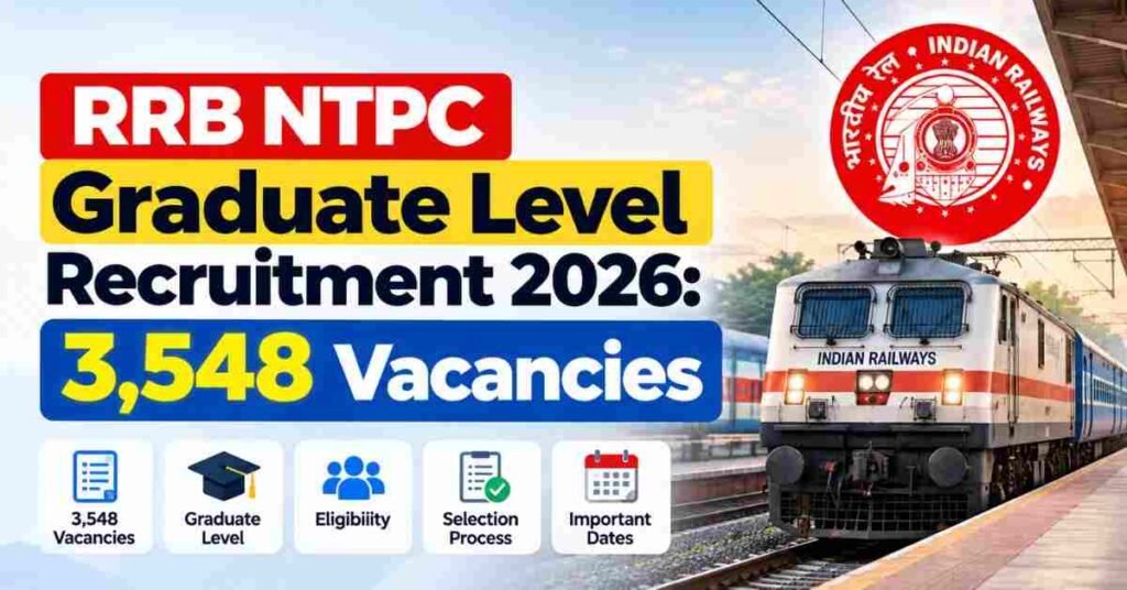 RRB NTPC Recruitment 2026: 3,548 Graduate Vacancies