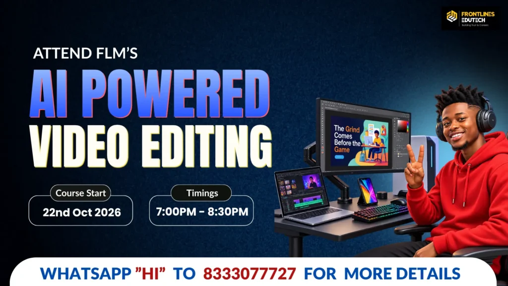 video editing website poster | FLM | Frontlinesedutech